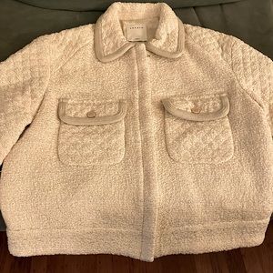 Sandro Tedy Metallic Cotton-blend Tweed Jacket